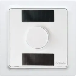 Eltako 30000558 Funk-Temperatur-Regler mit Handrad, 2 Solarzellen und Batterie, reinweiß glänzend FTR55SB-wg