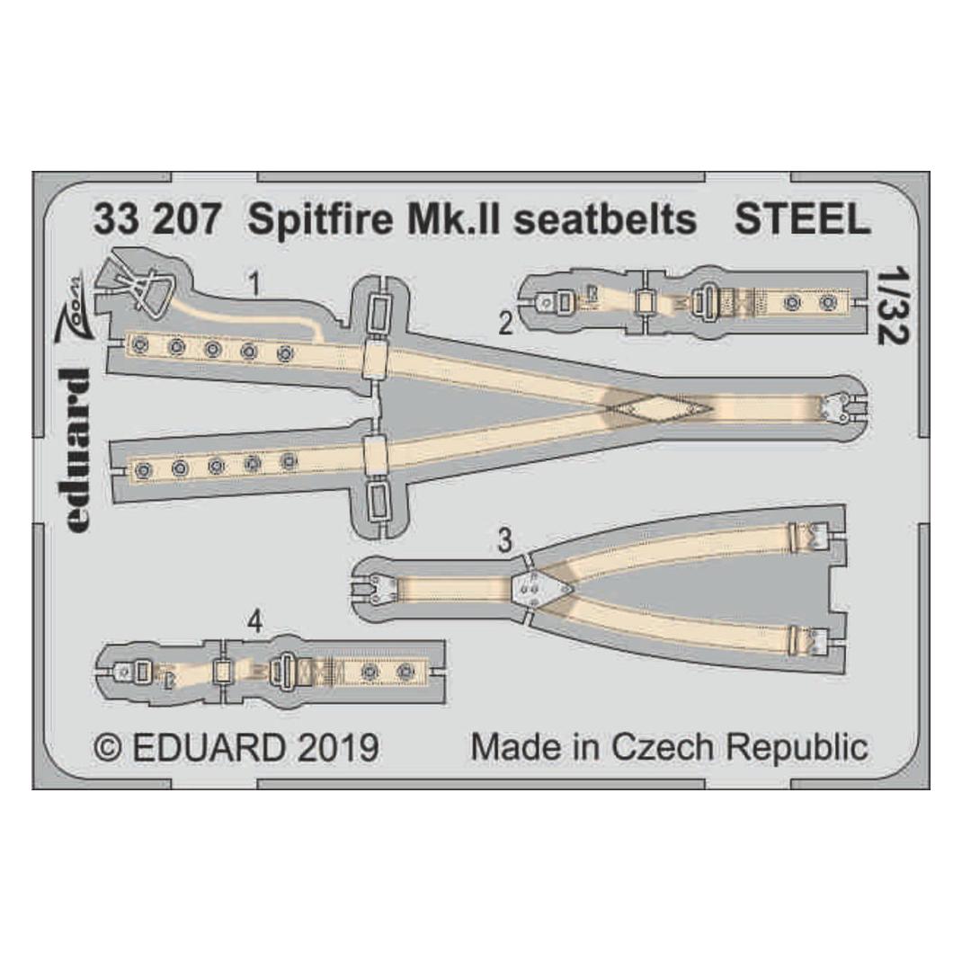 Eduard Spitfire Mk.II seatbelts STEEL f.Revell (33207)