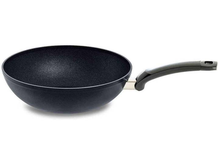 Fissler Wokpfanne Adamant, Anthrazit, Metall, 3,7 L, 10.4 cm, Made in Germany, besonders hoher Rand, antihaftbeschichtet, Kochen, Pfannen, Woks