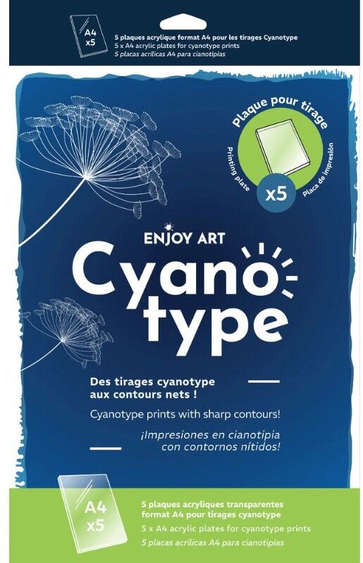 Enjoy Art 5 Plaques acryliques A4 pour impression Cyanotype