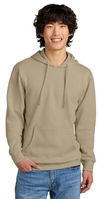District DT6100 V.I.T. Fleece Hoodie in Desert Tan size 4XL   Cotton/Polyester Blend