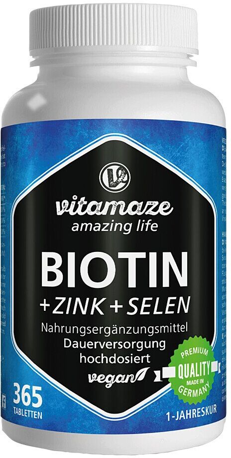 Vitamaze Biotin 10 mg hochdosiert+Zink+Selen 365stk