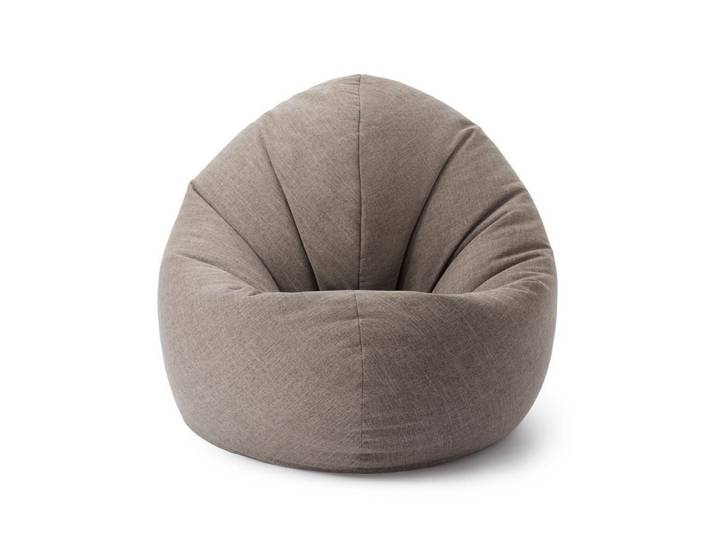 Lumaland Sitzsack Interior Line Bodenkissen Bean Bag Lounge Leinenlook, 300L Liegekissen 80x75x35 Gaming waschbar robust