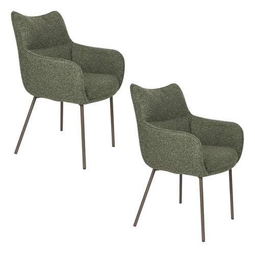 Housecraft Living Jacques eetkamerstoelen met armleuningen (set van 2)