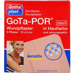 Gota-Por Wundpflaster Steril 100x60Mm Hautfarben 5 ST