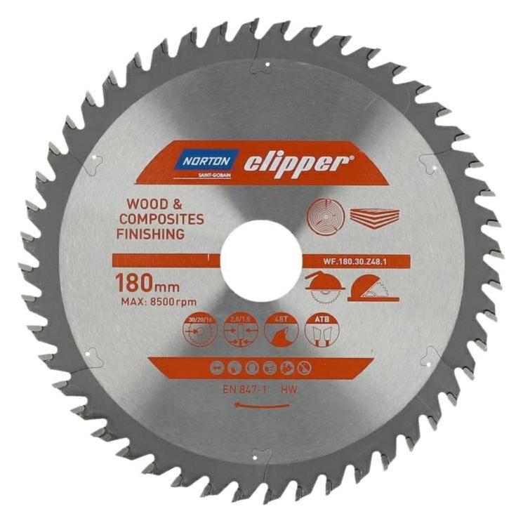 Norton PIŁA TARCZOWA 180mm x 30mm x 48z DREWNO I KOMPOZYTY ATB (2 8 / 1 8) (70184608093)