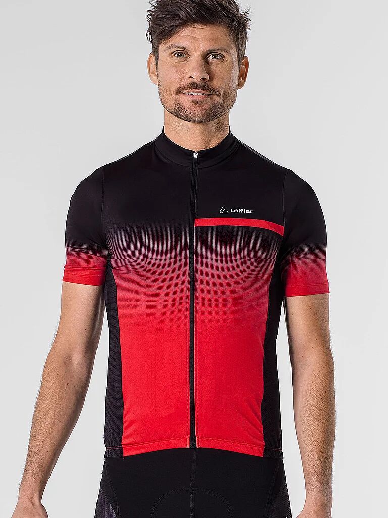 LÖFFLER Herren Radtrikot Coogan FZ Mid rot   48 M