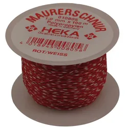 Heka Werkzeuge GmbH Maurerschnur (N) 1.7 mm x 50 m weiß/rot