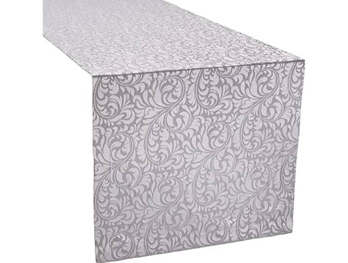 Erwin Müller Tischwäsche, Tischläufer Uni, Serie Hamm Silber Größe 40x170 cm - mit hochwertigem Kuvertsaum und Fleckschutz ausgerüstet