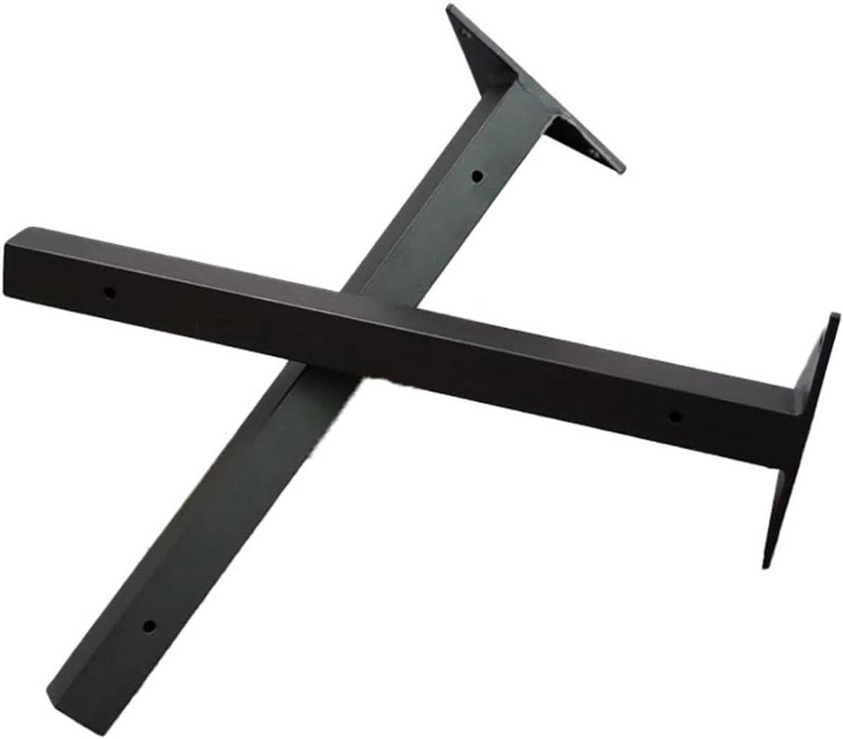 Zwarte driehoekige plankdragers van stevig ijzer, 40 cm