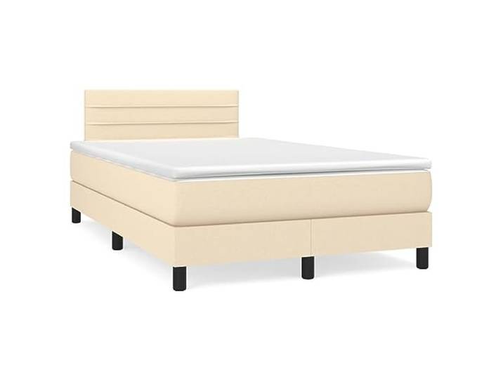 PUGYNBK Boxspringbett, 120 x 200 cm, mit verstellbarem Kopfteil Taschenfederkernmatratze, mittlere Festigkeit, atmungsaktiver Stoff, weicher Schutz, einfache Montage