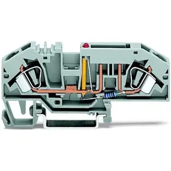 Wago 3-Leiter-Durchgangsklemme 0,2-6mmq 25/30A g 282-698/281-413 Ausführung des Sicherungseinsatzes Flac, Automatisierung