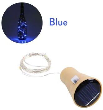 Uplift Picks Solar Wine Bottle Cork Fairy Lights For Charming Home Party Decor blue 2 M 20 Leds