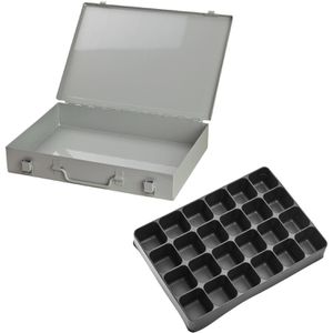 ADB Sortimentskasten 88615, 33 x 5 x 23cm, Metall, mit 24 Fächern