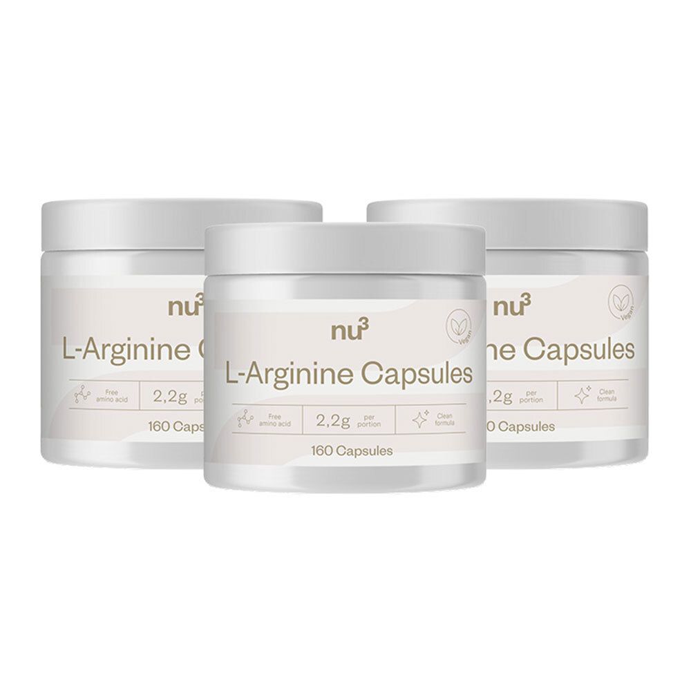 3 x nu3 L-Arginine Kapseln 3x160 St