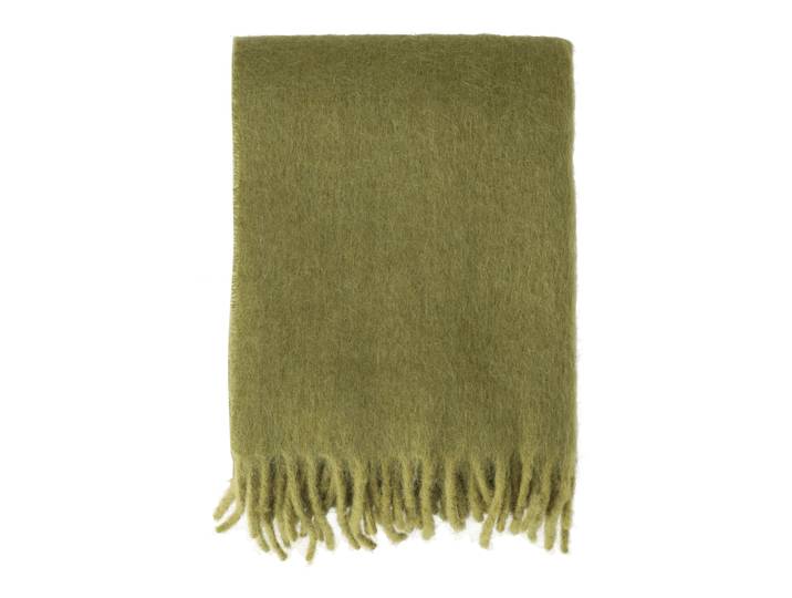 Scandi Living Dune Mohair Decke 130x170 cm Olive