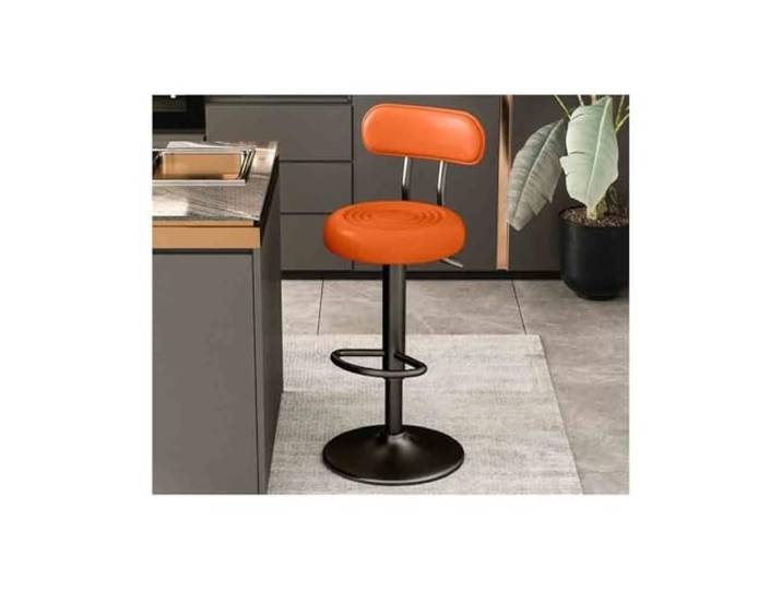 Bvn5kQ3dy Barstühle Lift 61–81 cm drehbarer Barhocker, multifunktionaler Hochhocker(Orange)