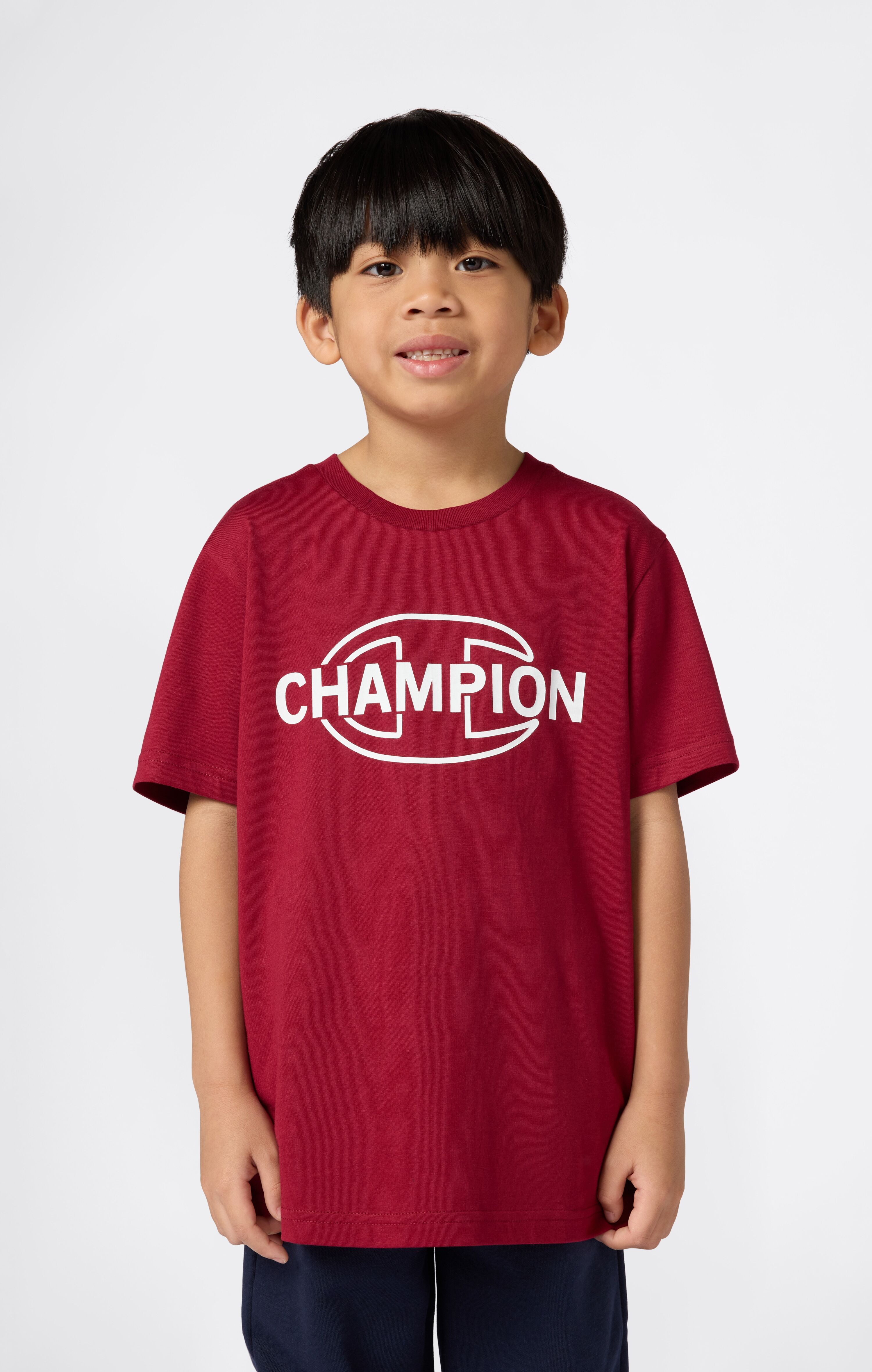 T-Shirt CHAMPION "SPORTWEAR T-SHIRT Standard Fit", Jungen, Gr. XL (164/170), din, Obermaterial: 100% Baumwolle, Shirts T-Shirt, für Kinder und Jugendliche, Kurzarmdesign, aus Baumwolle, Standard Fit din XL (164/170)