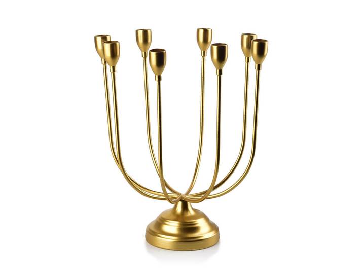 Mondex Kerzenhalter Cedric Gold 8/11.5/32 cm Metall, Goldfarben, 11.5x32x8 cm, Dekoration, Kerzen & Kerzenhalter, Teelichthalter