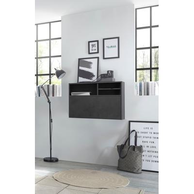 Wandsekretär MÄUSBACHER "Big System Office", grau (graphit), B:80cm H:58cm T:25cm, Sekretäre, Breite 80 cm