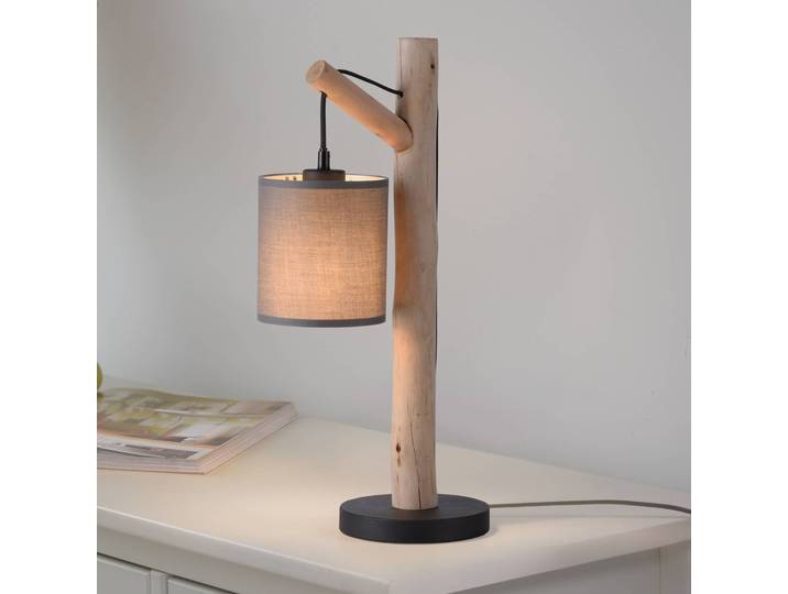 JUST LIGHT. GmbH Tischlampe Gerda Tribu, Holz hell, für Wohn- / Esszimmer, Holz