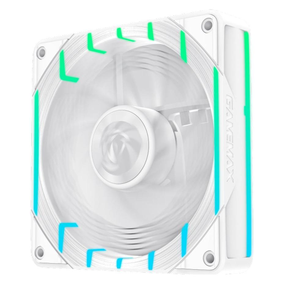 GameMax Ventilateur de boitier Tornado T12 Argb - 12cm (Blanc) (120 mm) (9501-0101R0076)
