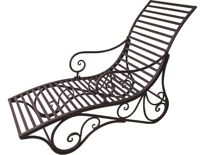 Gartenliege GARDEN PLEASURE Liegebank KUWA , schwarz, Gartenliegen, Gartenliege