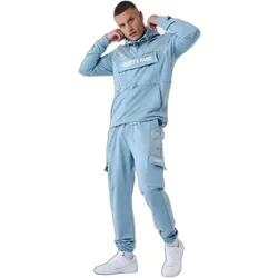 Project X Paris, Herren, Sporthose, jogginghose stil cargo einfarbig (XL), Blau