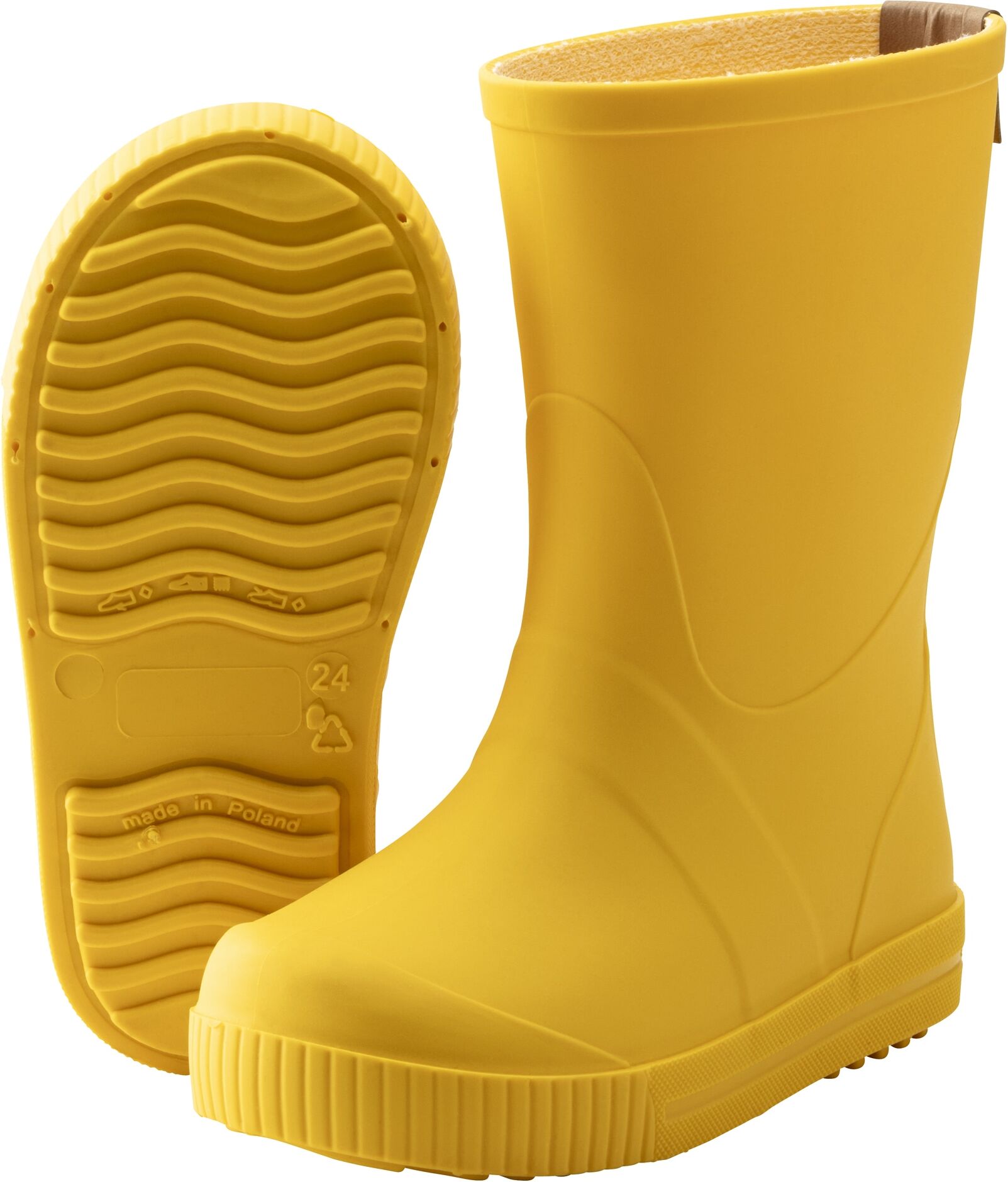 Gummistiefel STERNTALER "Gummistiefel uni", Kinder, Gr. 24, gelb (mattgelb), Obermaterial: 100% Synthetik synthetic., Schuhe Gummistiefel