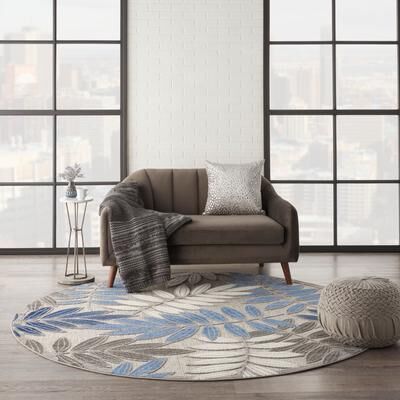 Nourison Aloha Leaf Print Vibrant Indoor/Outdoor Area Rug