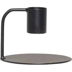Hübsch Kerzenständer schwarz Metall