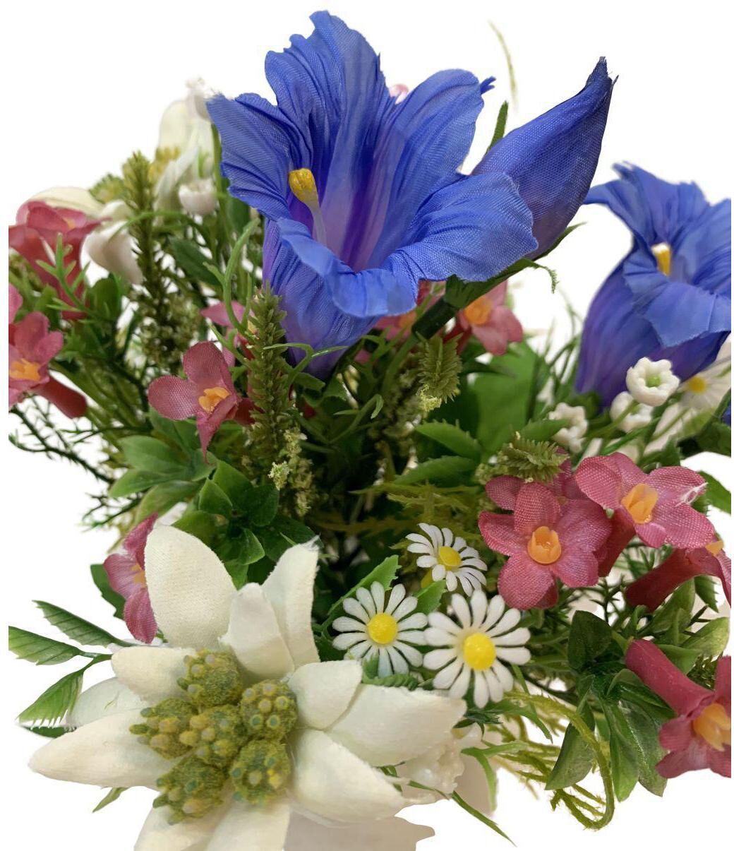 Kunstblume BOTANIC-HAUS "Botanic-Haus Alpenblütenstrauss, 22 cm", bunt, H:22cm, Polyester, Kunstpflanzen, Kunstblume bunt B/H/L: 22cm
