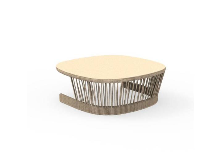 TALENTI table basse BIG d'extérieur CLIFF Collection Icon (Beige - Aluminium peint et corde synthétique)