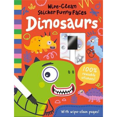 Wipe-Clean Sticker Funny Faces Dinosaurs, von Rob Abbott, Pan macmillan Ltd., 978-1-83555-037-3
