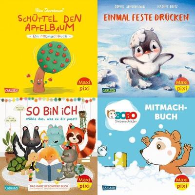Maxi-Pixi-4er-Set 110: Bilderbücher zum Mitmachen (4x1 Exemplar), Set von , Carlsen, 978-3-551-03075-7