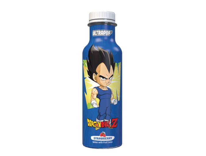 ULTRAPOP Dragon Ball Z Vegeta Boisson aromatisée jus de fruit saveur fraise - 33 cl