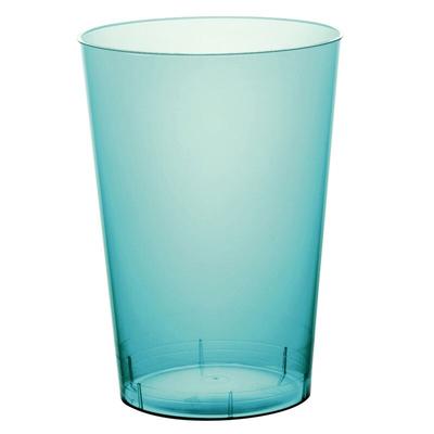 10 Mehrweg Becher türkis transparent Plastikbecher 230ml Wiederverwendbar bunt