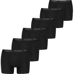 PUMA Herren Boxer Shorts, 6er Pack - Basic Boxer ECOM, Cotton Stretch, Everyday Schwarz / 2XL