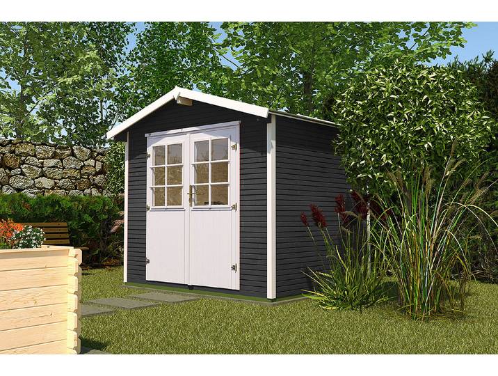 Weka Gartenhaus 218 Gr.1 Anthrazit 2 × 2 m