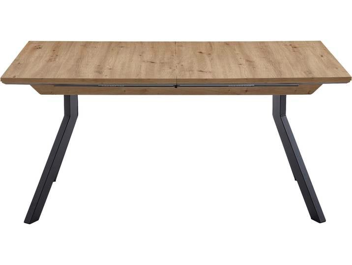 Esstisch MASSIVLINE & MORE, braun (braun, schwarz, braun), B:120cm H:76cm T:80cm, Tische, Esstisch