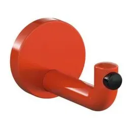 Hewi 477 Wandhaken 477.90.03536 100mm, Türpuffer schwarz, koralle
