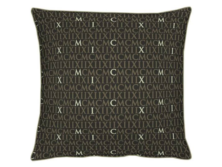 Dekokissen APELT Mars Gr. 2, grau (anthra, gold, schriftzüge unifarben), B:49cm L:49cm, Polyester, Dekokissen_Sitzkissen_Kissenhüllen, Dekokissen, ohne Füllung