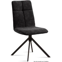 ESSZIMMERSTUHL (8er-Set) Drona 47x92x60 Schwarz/Anthrazit