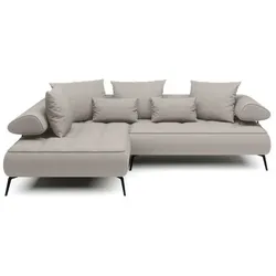 Ecksofa Seledo Stoff Beige Sand