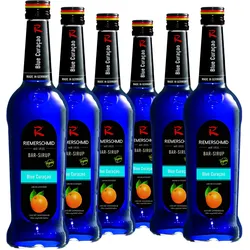 6 × Riemerschmid Bar-Sirup Blue Curacao Geschmack 0,7L (alkoholfrei)