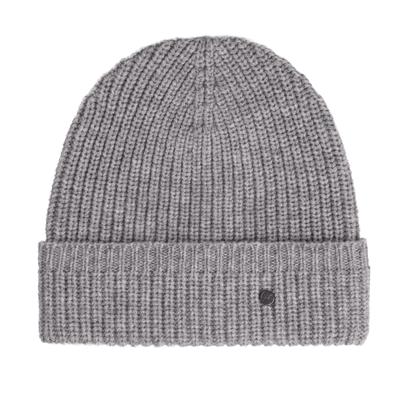 Strickmütze PEARLWOOD "LIV", Damen, grau (graphite), Wolle, Mützen Strickmütze, schlichtes Design - lässt sich vielseitig kombinieren