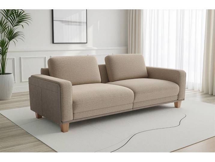 Big-Sofa SIT & MORE Concept , taupe, B:226cm H:84cm T:93cm, 100% Polyester, Sofas, Big-Sofa, Modernes Sofa in drei Fußfarben zur Auswahl