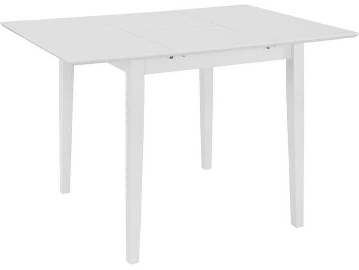 vidaXL - Eettafel - verlengbaar - (80-120)x80x74 - cm - MDF - wit