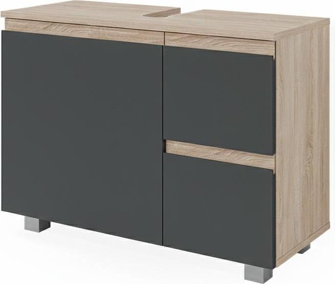 Vicco J-Shape Wastafelonderkast Antraciet Model 40119