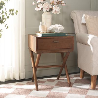SAFAVIEH Sixtine 18-Inch Wood Drawer Nightstand, Natural